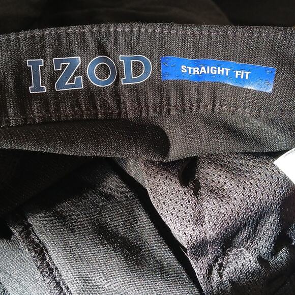IZOD Men's Straight Fit Advantage Performance Comfort Pants - Picture 4 of 7